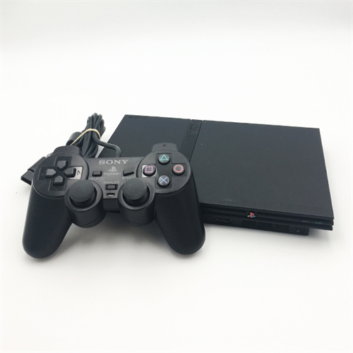 Playstation 2 Slim Sort Konsol - SNR FC2812183 (B Grade) (Genbrug)